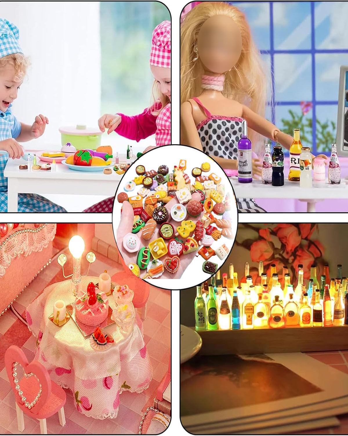 60PCS Miniature Toys, Resin Food Decorations, Random Assortment of Miniature Things, Blind Bag Style for Toy House and Miniature House Displays, Perfect for Home, Restaurant, and Shop Decor - Image 7 thumbnail