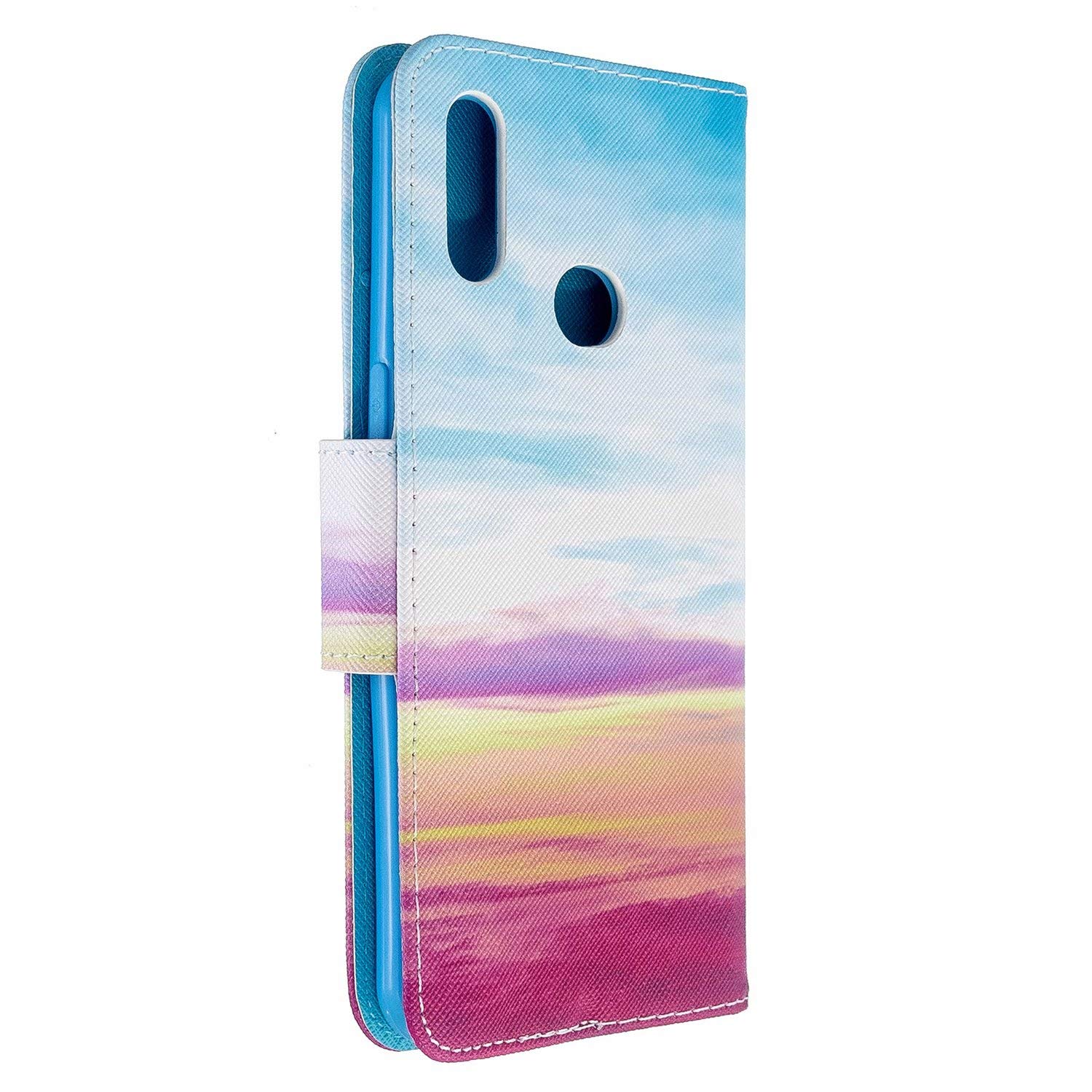 SEHEYA per Huawei P30 Pro Cover Libretto Brillantini Star Planet Universo Motivo Custodia PU Pelle Glitter Portafoglio a Libro Donna Flip Case Magnetica Protezione Caso, Oro Rosa
