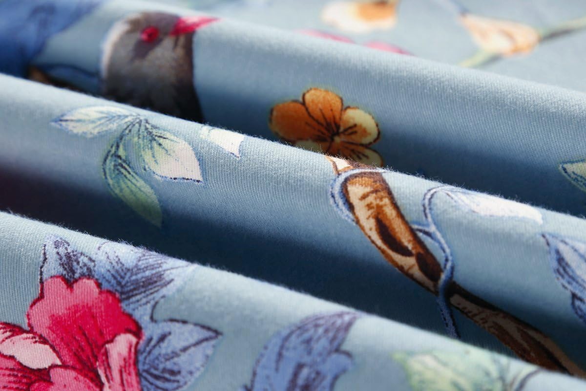 Bеѕt Dеаl Chеар 🛒 Eikei Botanical Garden Duvet Cover Washed Brushed 100-percent Cotton Bedding Set Asian Chinoiserie Print Colorful Tropical Tree Branches and Birds Floral Pattern (King, Blue Dusk) Amаzіng 🔥 Eikei Botanical Garden Duvet Cover Washed Brushed 100-percent Cotton Bedding Set Asian Chinoiserie Print Colorful Tropical Tree Branches and Birds Floral Pattern (King, Blue Dusk)