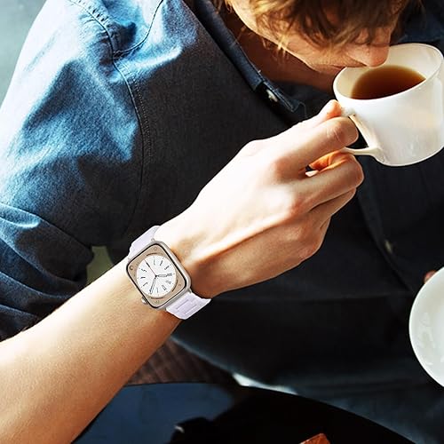 Miniatura 7 de V-MORO - Correa de resina compatible con Apple Watch White-Starlight 1.49 pulgadas