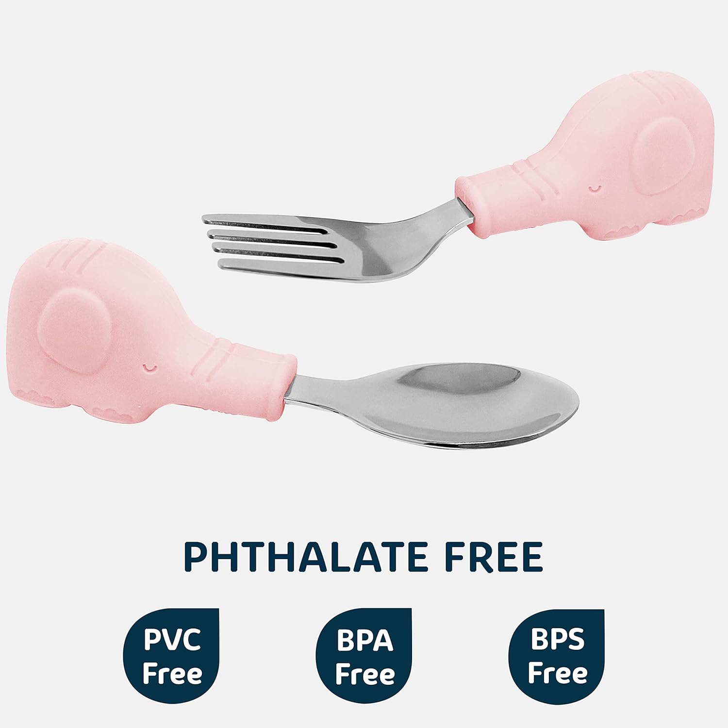 Easy Grip Toddler Utensils Spoon and Fork Set - &