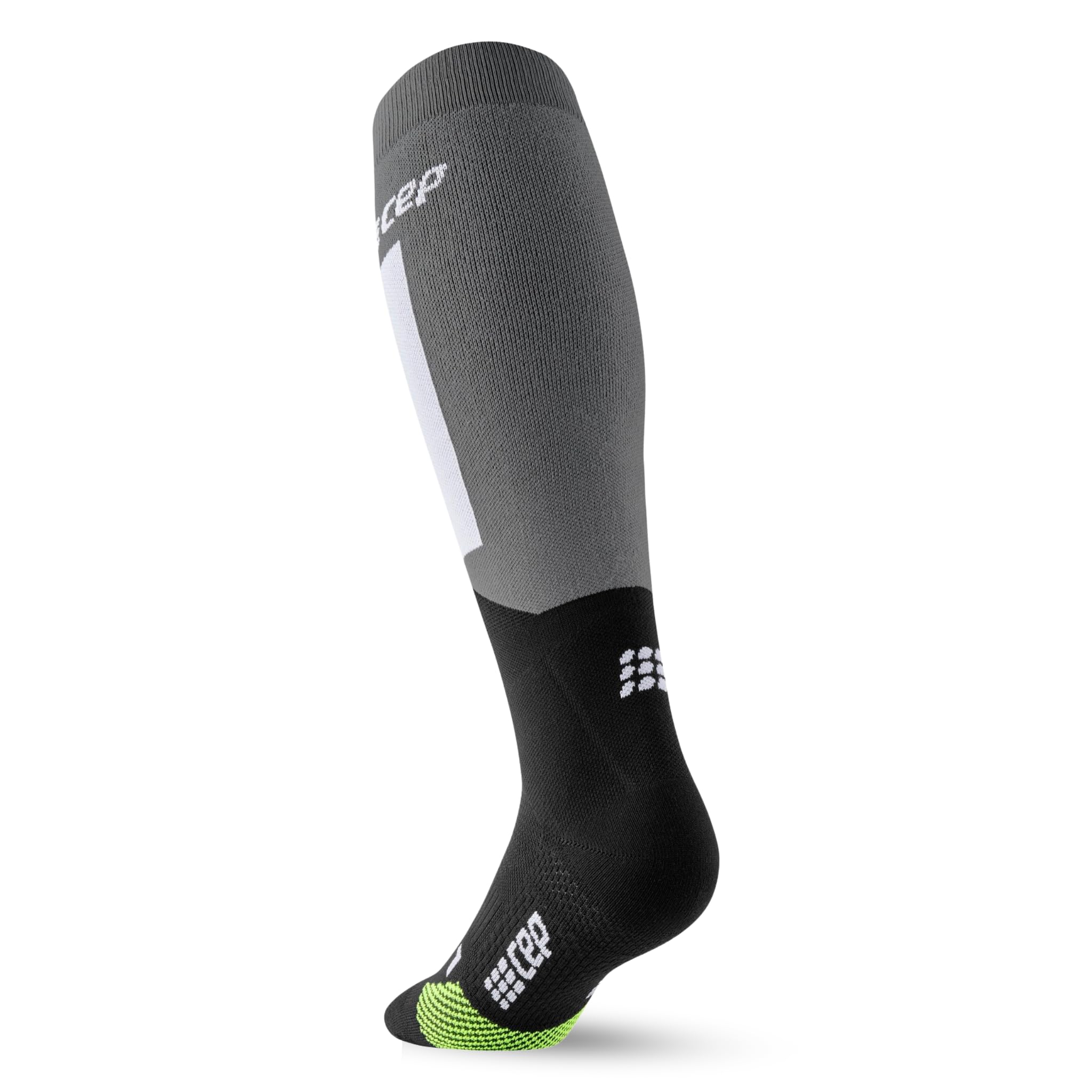 CEP Ski Thermo Tall Compression Socks, Grey/Black, Men, V