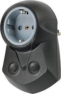 Vario-Solo Bloc d'alimentation avec Prise de Contact de Protection et Filtre pour protéger Contre Les tensions interférences à Haute fréquence, Max. 16 A / 3680 W, Noir, 0423 x 000