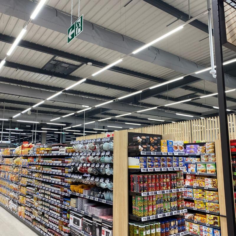 Linéaire LED sur rail monophasé 150cm 35/40/45/50W ajustable noir - Blanc Neutre 4000K - 5500K