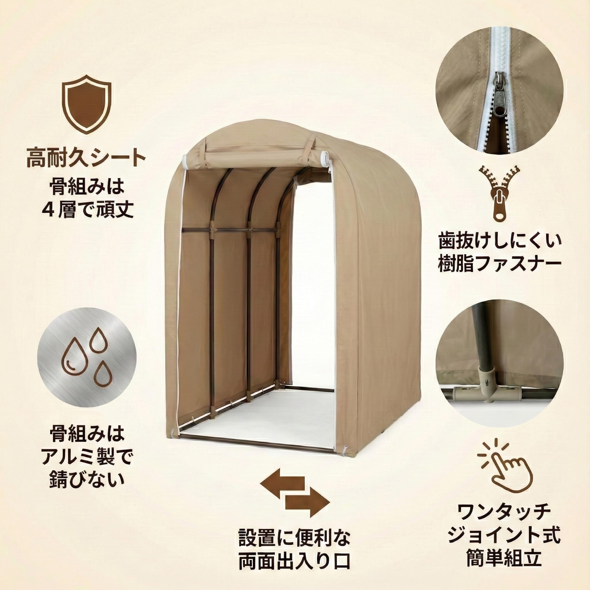 Amazon.co.jp: 晴々ガーデン 高耐久シート サイクルハウス 2台用タイプ