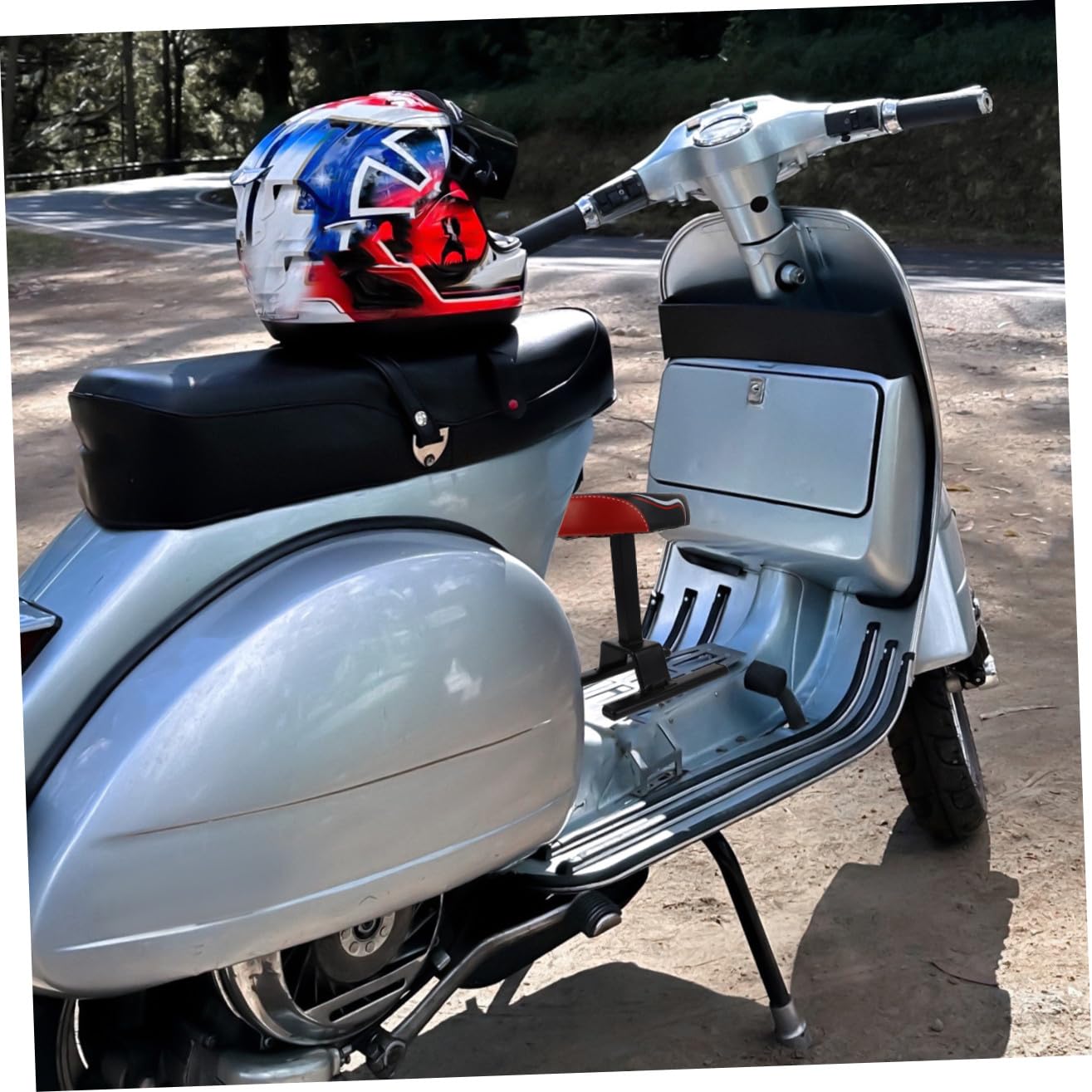 Seggiolino Bambini Frontale per Moto Elettriche in Acciaio al Carbonio