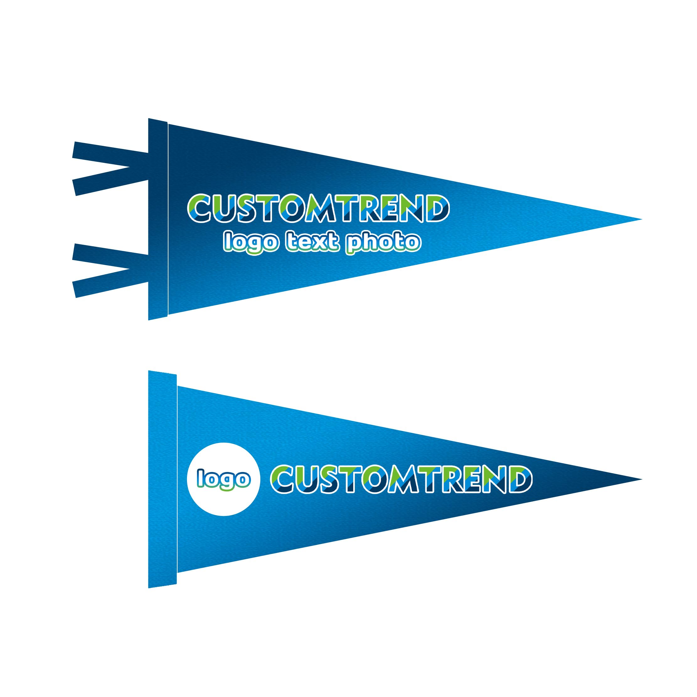 Custom Felt Pennants Flag Personalized Soft Felt Pennant with Logo Name Text for Football Sport Advertising Back to School Hanging Wall Decor Sign (7.8