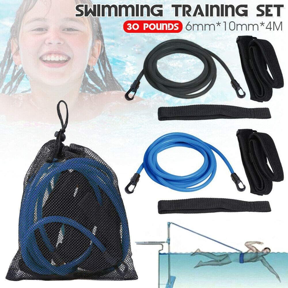 Ceinture d'entraînement de natation pour adulte, ensemble de ceinture d' entraînement de natation, équipement de résistance à la natation, ensemble de natation en corde élastique