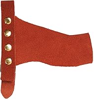 Vista 2 de TOPARCHERY Guantes de flecha 2 dedos protector de cuero para mano derecha izquierda caza tiro objetivo recurvo caballo arco