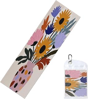 Small Yellow Sunflowers Organic Shape Cooling Towels for Neck and Face 40" X 12" Cool Sweat Rags Soft Breathable Chill Ice Towel for Sport Yoga Golf Gym