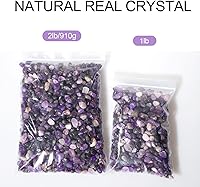 Vista 5 de gemshan Chips de amatista de 2 libras de cristal triturado natural a granel de 0.276 in a 0.354 in, piedra de cristal curativo para acuario, jarrón