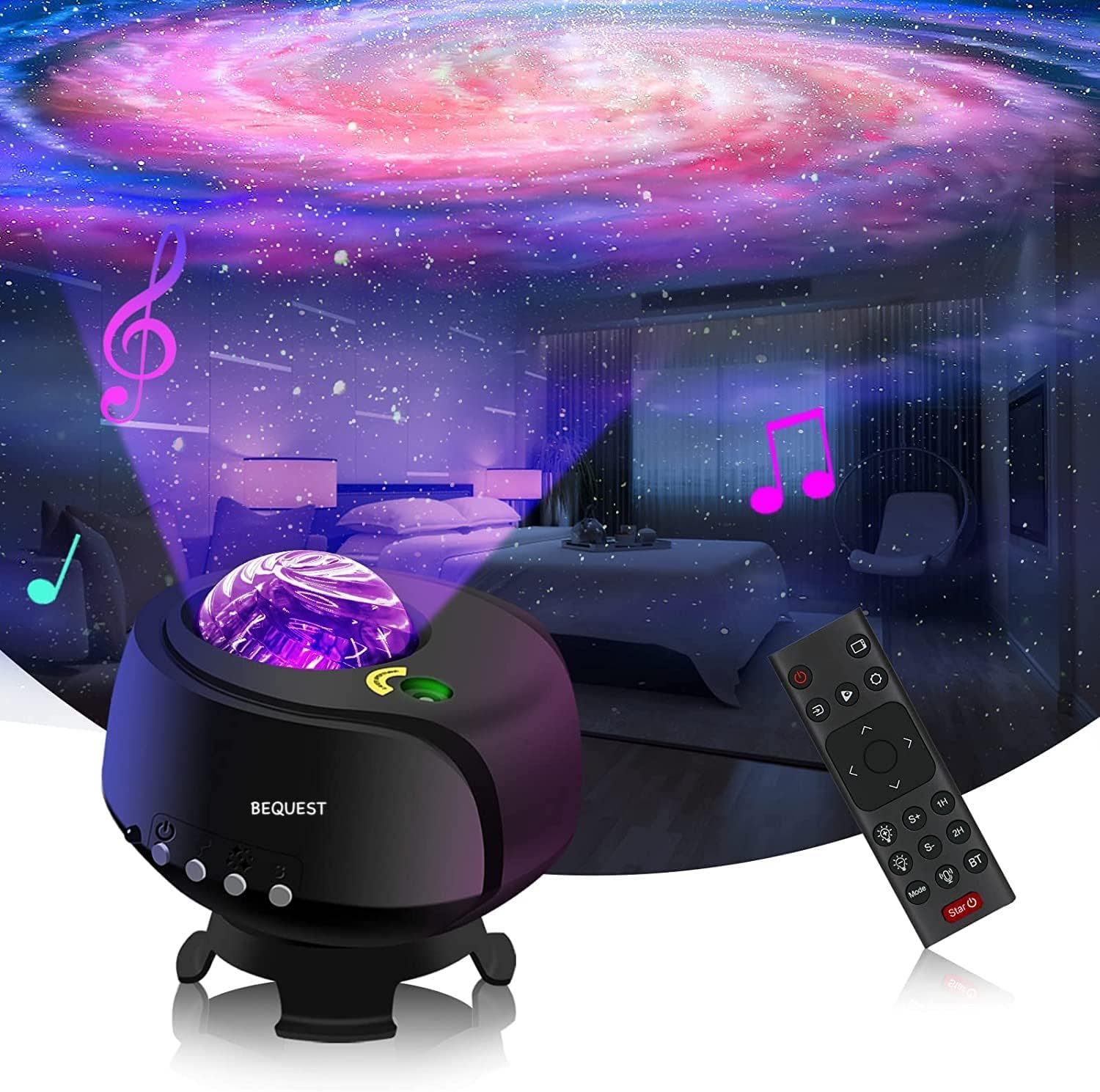Rishvik The Largest Coverage Area Galaxy Lights Projector 2.0, Star Projector, with Changing Nebula and Galaxy Shapes Galaxy Night Light-image-35