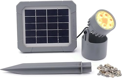 Miniatura 8 de Mii-PWR Luces solares para estanque, luces de fuente de piscina de colamarina, IP68, 3 en 1, impermeable, blanco cálido, sumergible, anfibio,