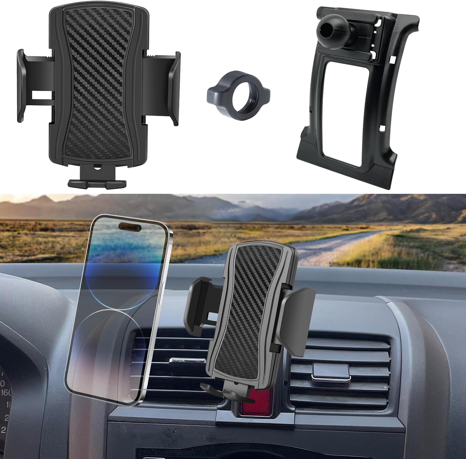 Car Phone Mount for Honda CR-V 2007-2011 Phone Holder Navigation,Fit for CRV Cellphone Mobile Cradle Auto Accessories Bracket Anti-Shake,360 Degree Rotation,Compatible for All Cell Phones