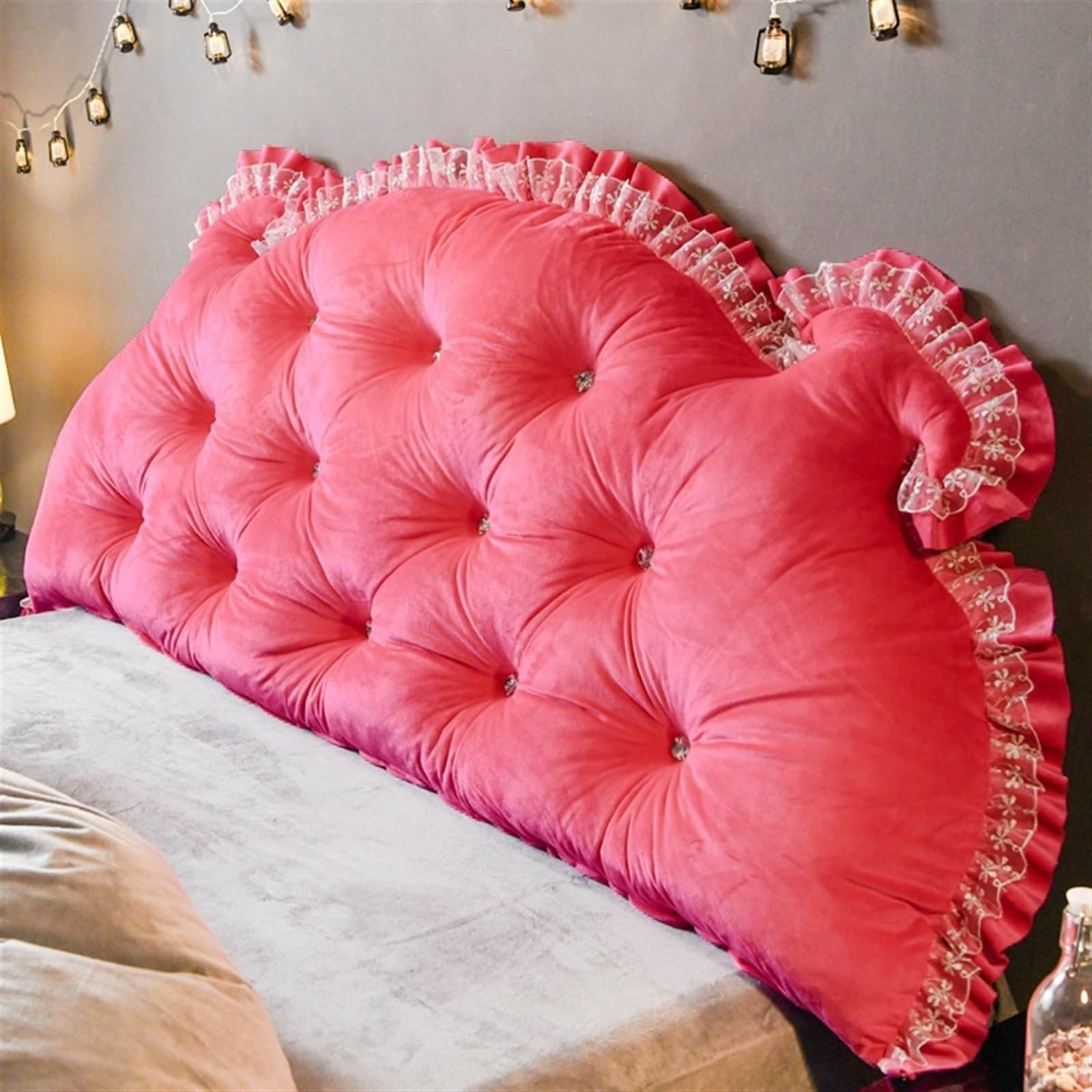 Coussin compensé de lit 150cm : dossier princesse pour lire et se relaxer