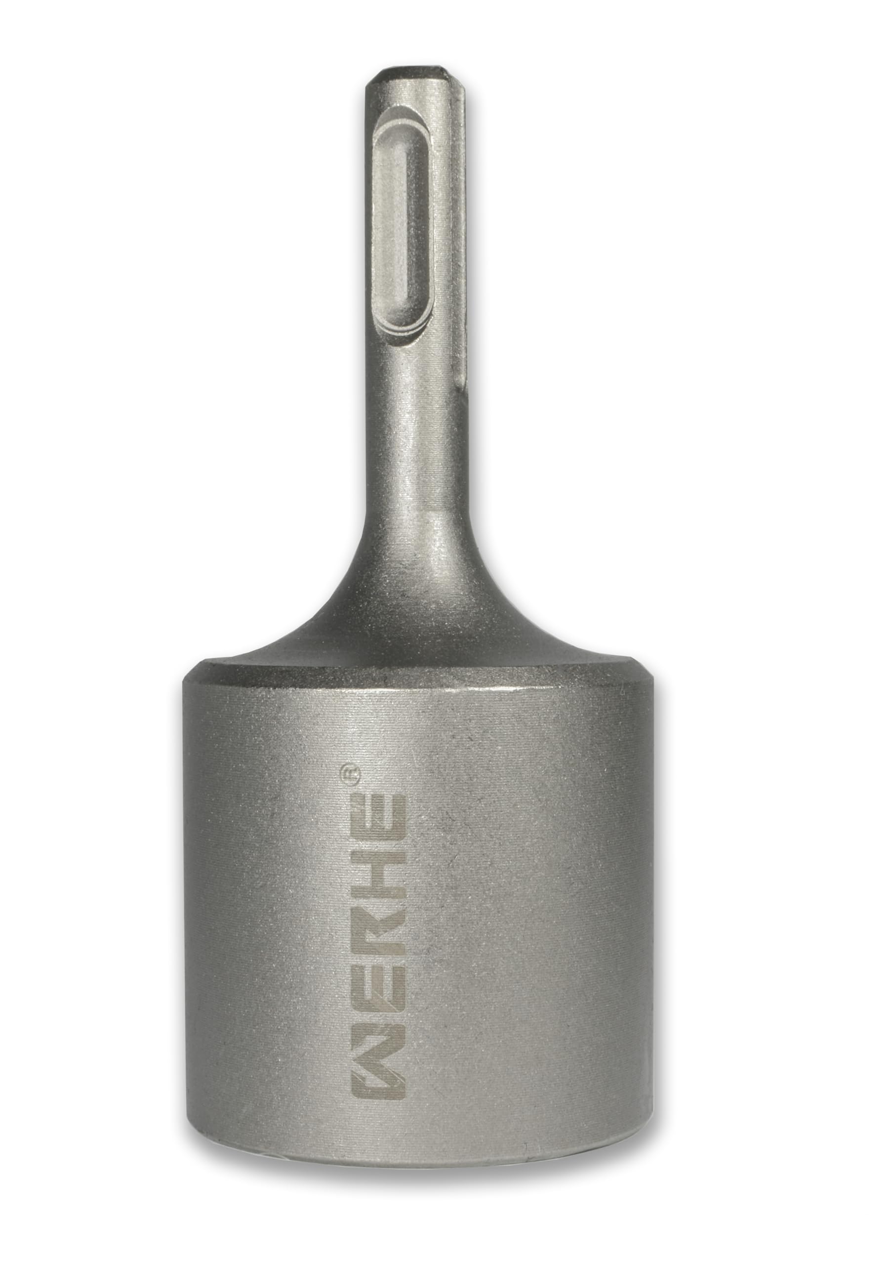WERHE SDS Plus Ground Rod Driver 32,5 mm Inner Diameter, Robust Steel for Deep Ground Rods and Earthing Rods