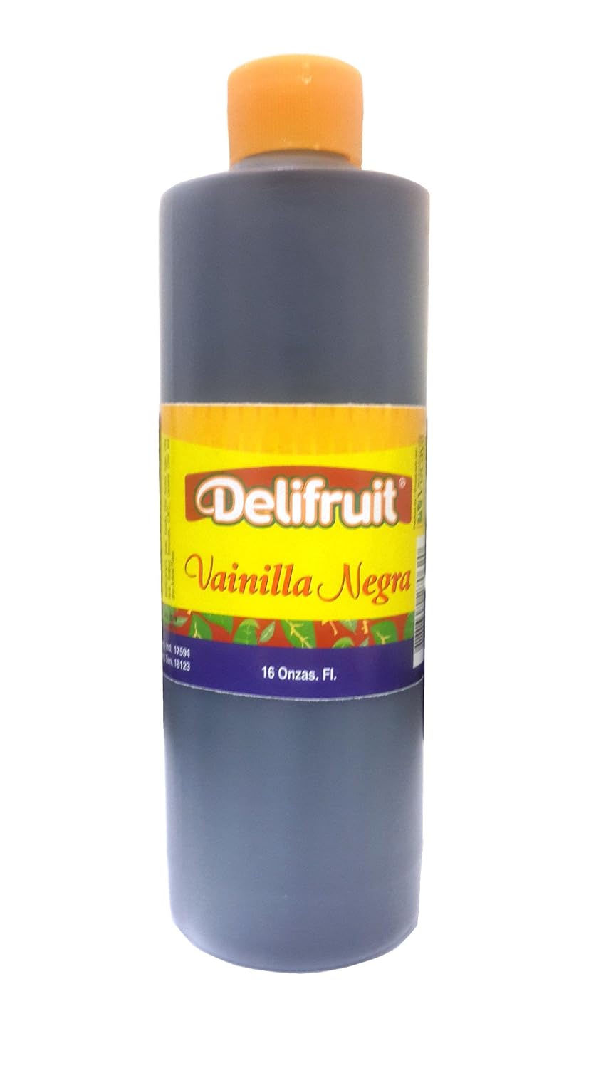 Delifruit Black Vanilla Extract From Dominican Republic 16 Oz.