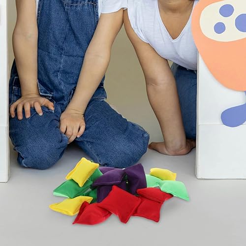 Miniatura 4 de Toddmomy Juego de 20 mini pufs coloridos bolsas de frijoles pequeños para niños, suministros de deportes al aire libre ideal para niños y niñas