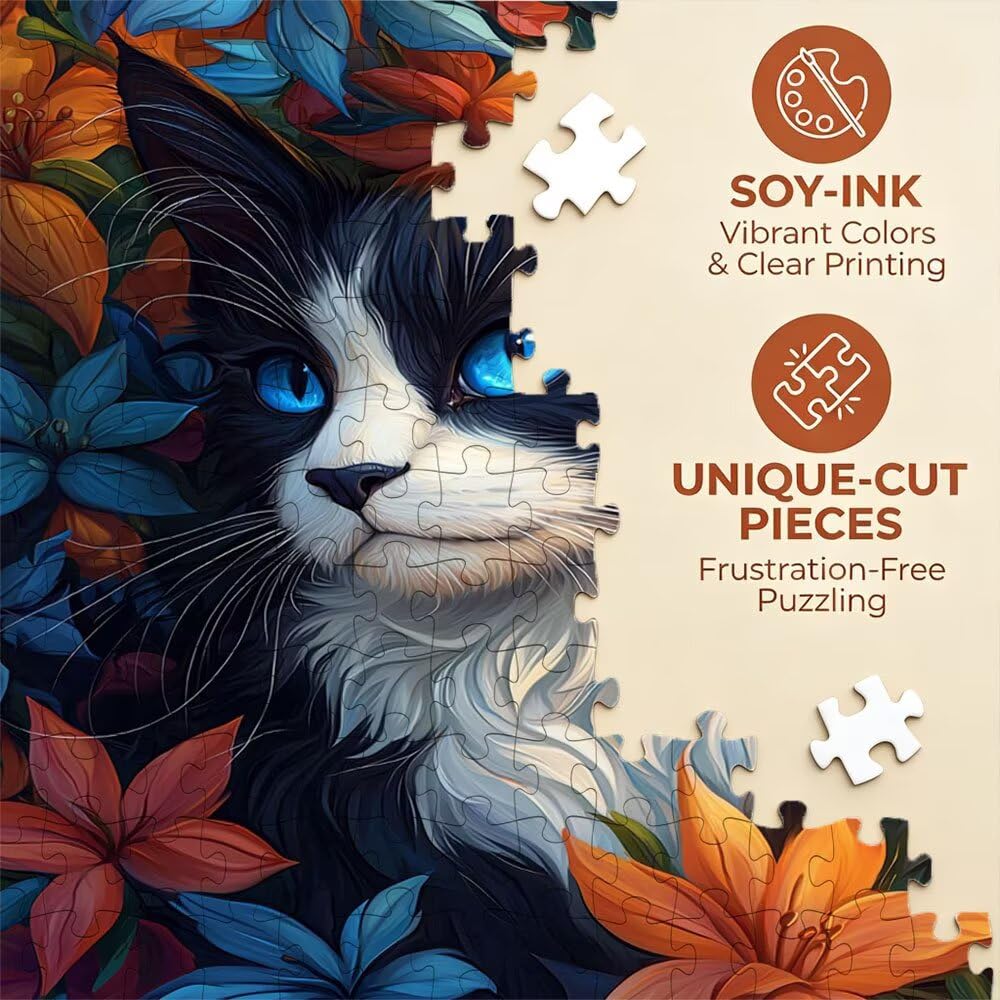 Flores De Gato Puzzle 2000 Piezas, Rompecabezas Adultos Puzzle, Desafiante Puzzles de Decoración Juego de, Entretenimiento Juego Educativo para Toda la Familia, para Regalo Decoración DX0YL7-623