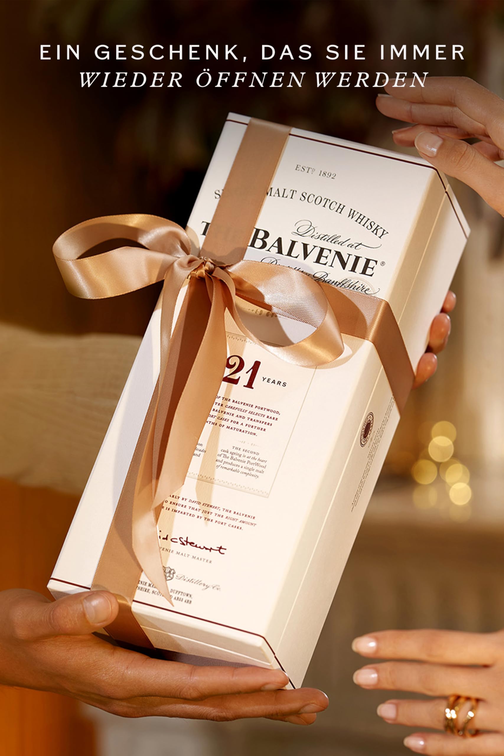 The Balvenie Portwood Single Malt Scotch Whisky 21 Jahre mit Geschenkverpackung, 70cl