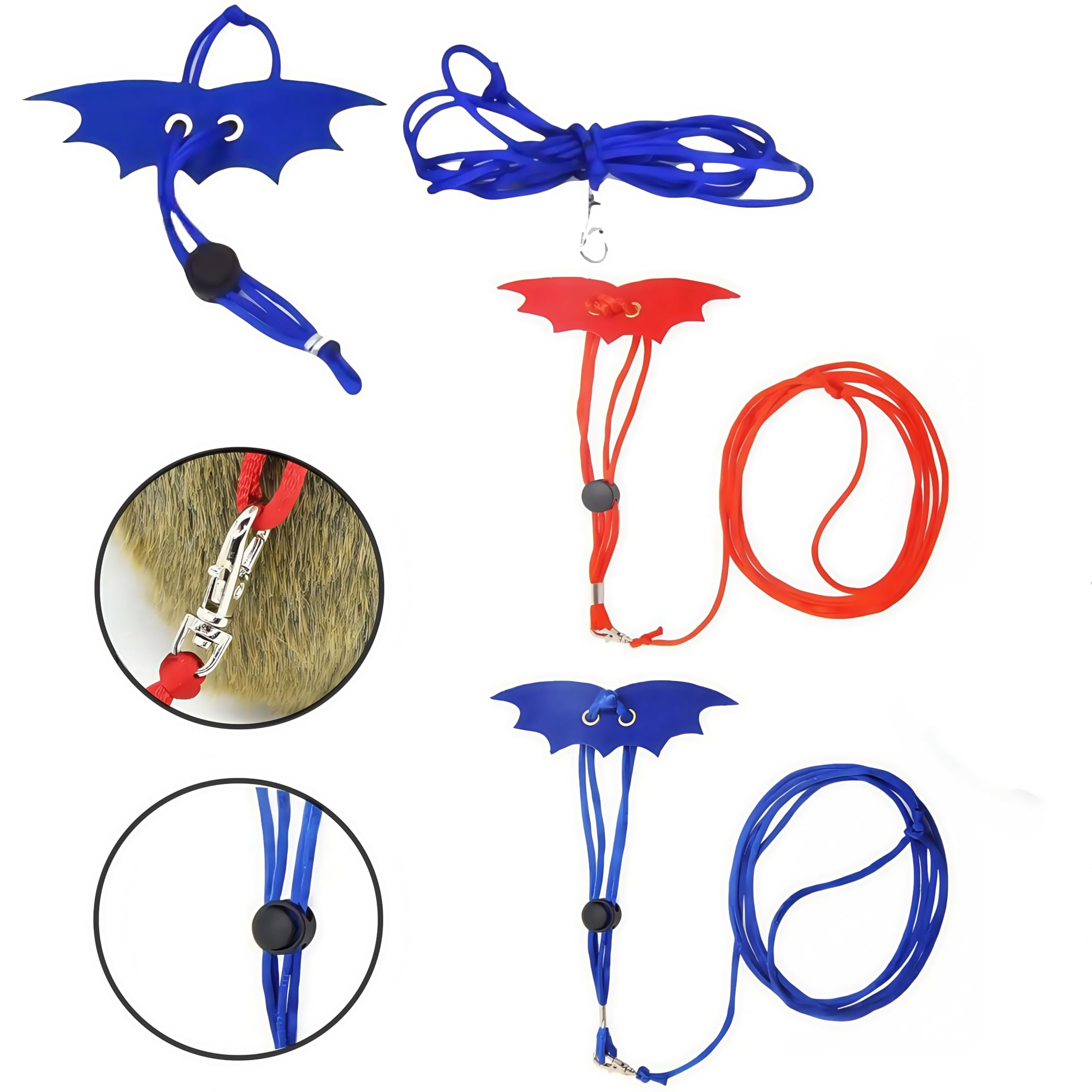 Lot de 2 laisses pour harnais de poitrine pour petits animaux domestiques, corde de traction de lapin de compagnie, harnais de hamster lapin pour petits animaux
