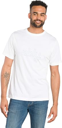 Ably Outline Mens Logo T-Shirt | Repels Liquids, Stains, and Odors