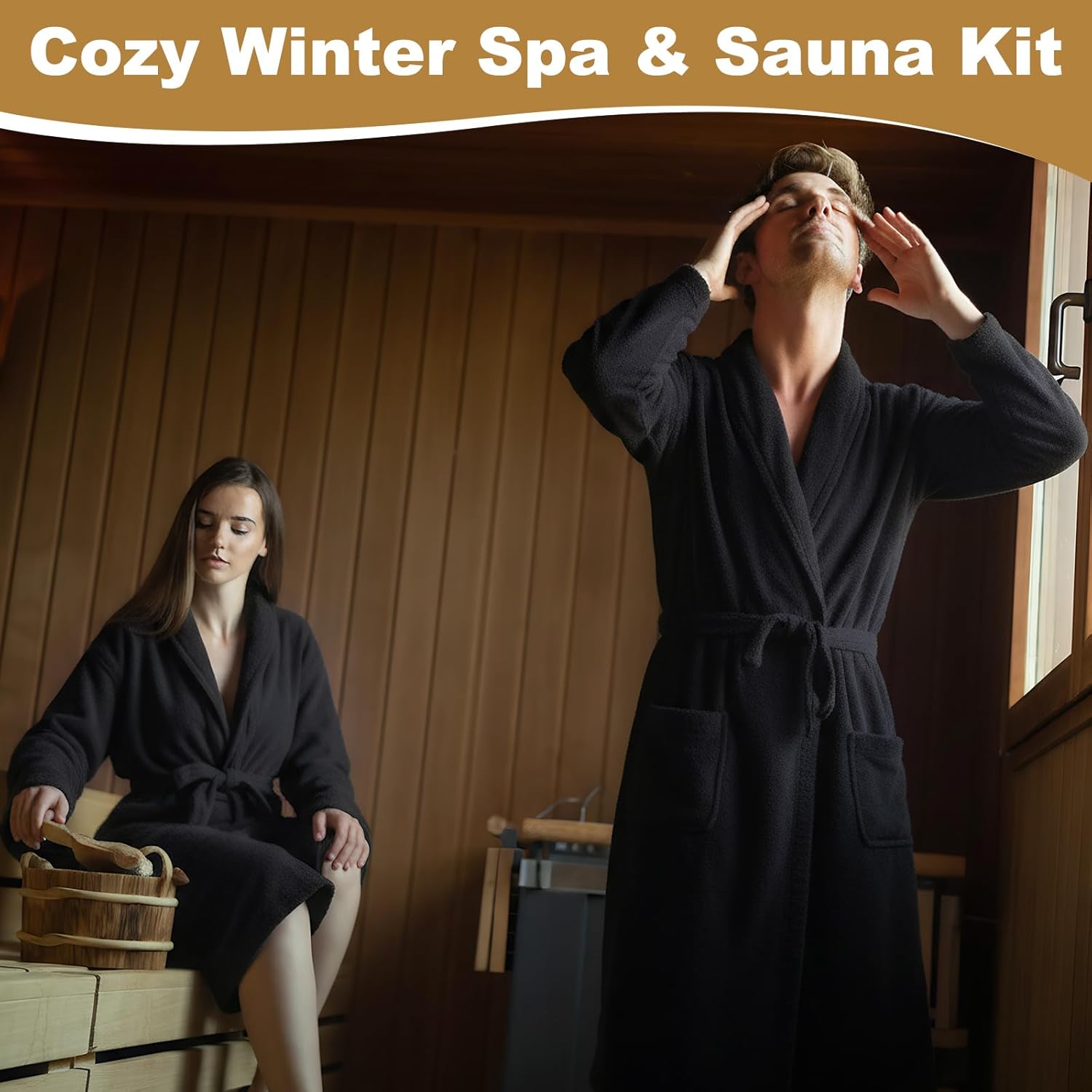 Chicingyou 12 Pcs Men Bath Robe and Slipper Winter Set 6 Pcs Soft Plush Robe for Men with 6 Pairs Slippers for Home Hotel Spa