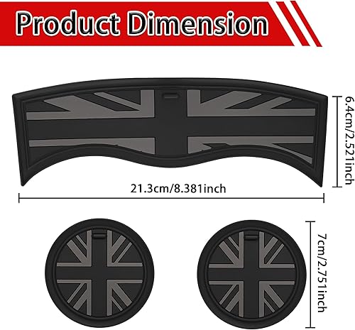 Miniatura 9 de TOMALL Portavasos compatible con Mini Cooper Hatchback F55 F56 de silicona para consola central de automóvil, soporte para portavasos de automóvil