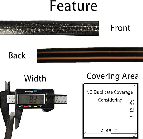 Miniatura 4 de Material de reparación de mimbre, kit de reparación de muebles de ratán sintético en relieve, material de tejido de plástico plano marrón café para