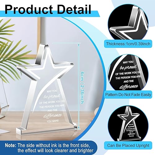 Miniatura 9 de Premios de agradecimiento al empleado para compañero de trabajo Acrílico Regalo de agradecimiento Empleado del mes Que esté orgulloso del trabajo