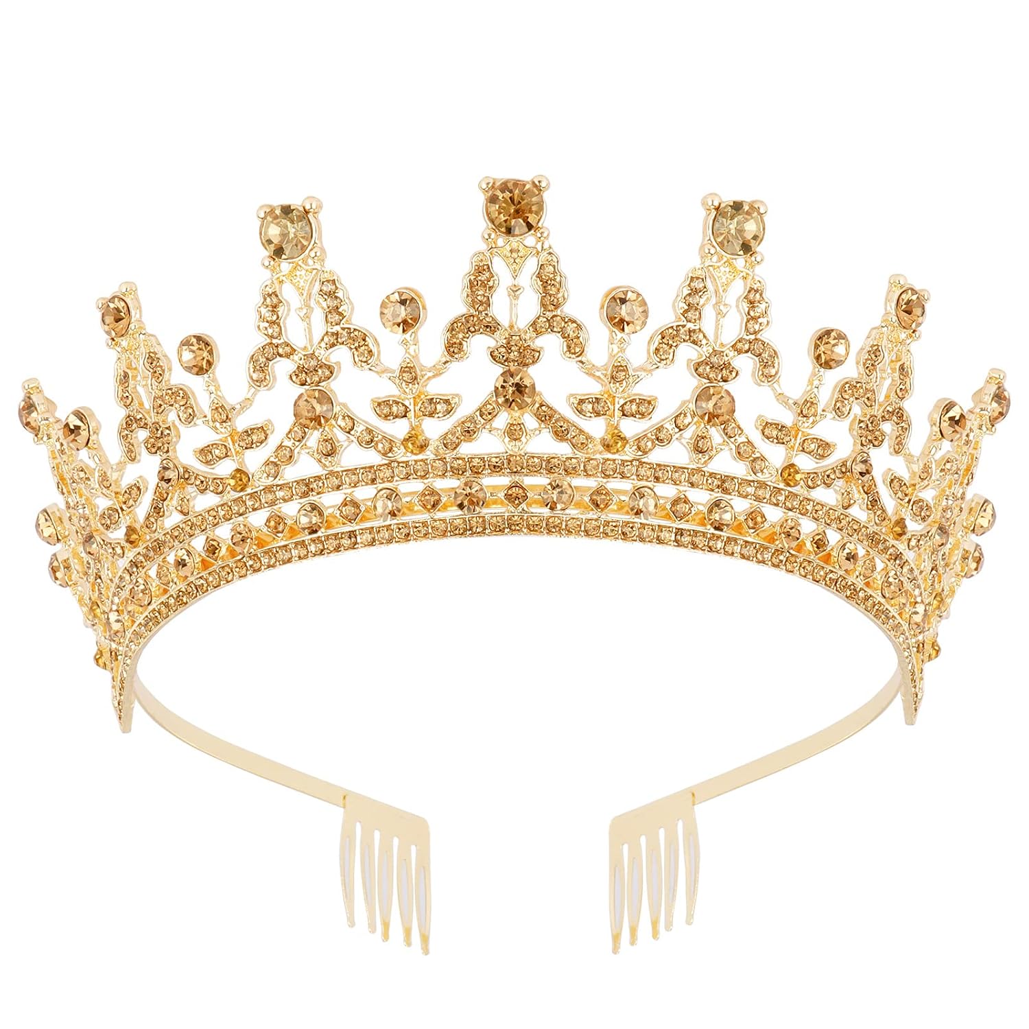 COCIDE Gold Tiara for Women Crystal Crown for Women Rhinestones Queen Hair Accessories for Bride Wedding Birthday Party Bridesmaids Bridal Prom Halloween Costume Cosplay Christmas Gift…
