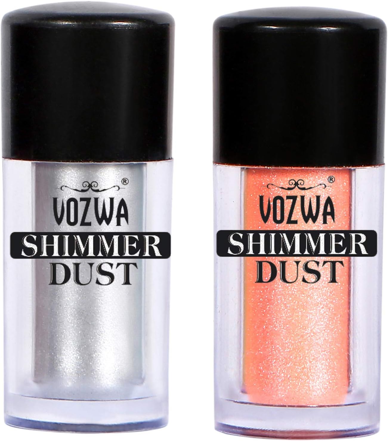 Eyeshadow Shimmer Dust 4 g - Silver + Light Peach