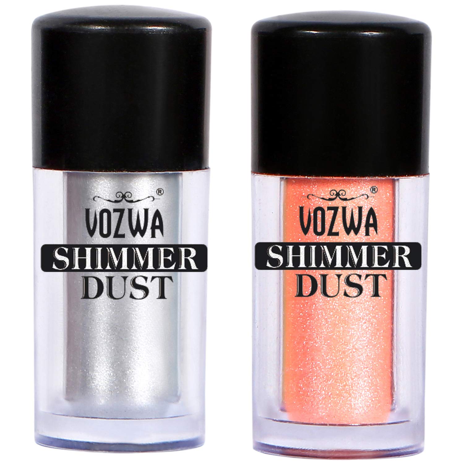 Eyeshadow Shimmer Dust 4 g - Silver + Light Peach