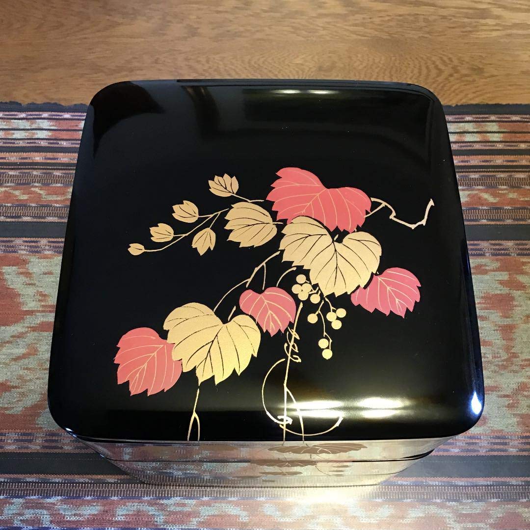 会津塗 年輪漆器 三段重 会津塗 年輪漆器 三段重 協誠