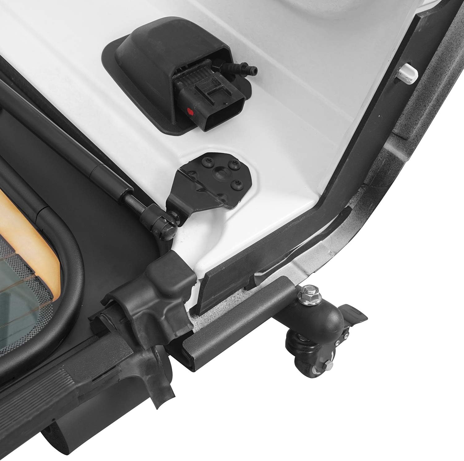 for Jeep Wrangler Hard Top Storage Rack Black Steel Carrier Sliding Cart w/wheels Compatible with Jeep Wrangler YJ TJ JK JL 1987-2026