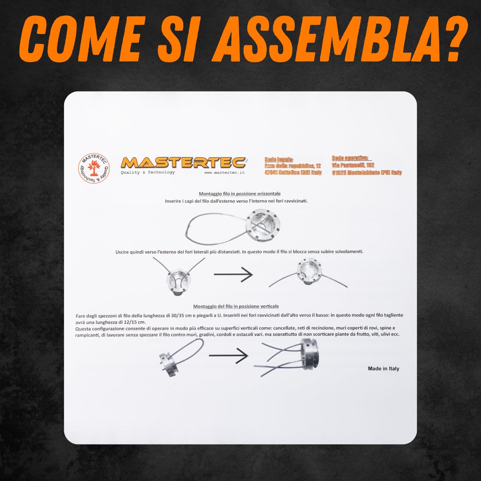 Mastertec Testina Decespugliatore Rapid Clutch 3, Testina Decespugliatore Universale Professionale in Alluminio CNC, Compatibile con Modelli a Scoppio, Elettrico e Batteria