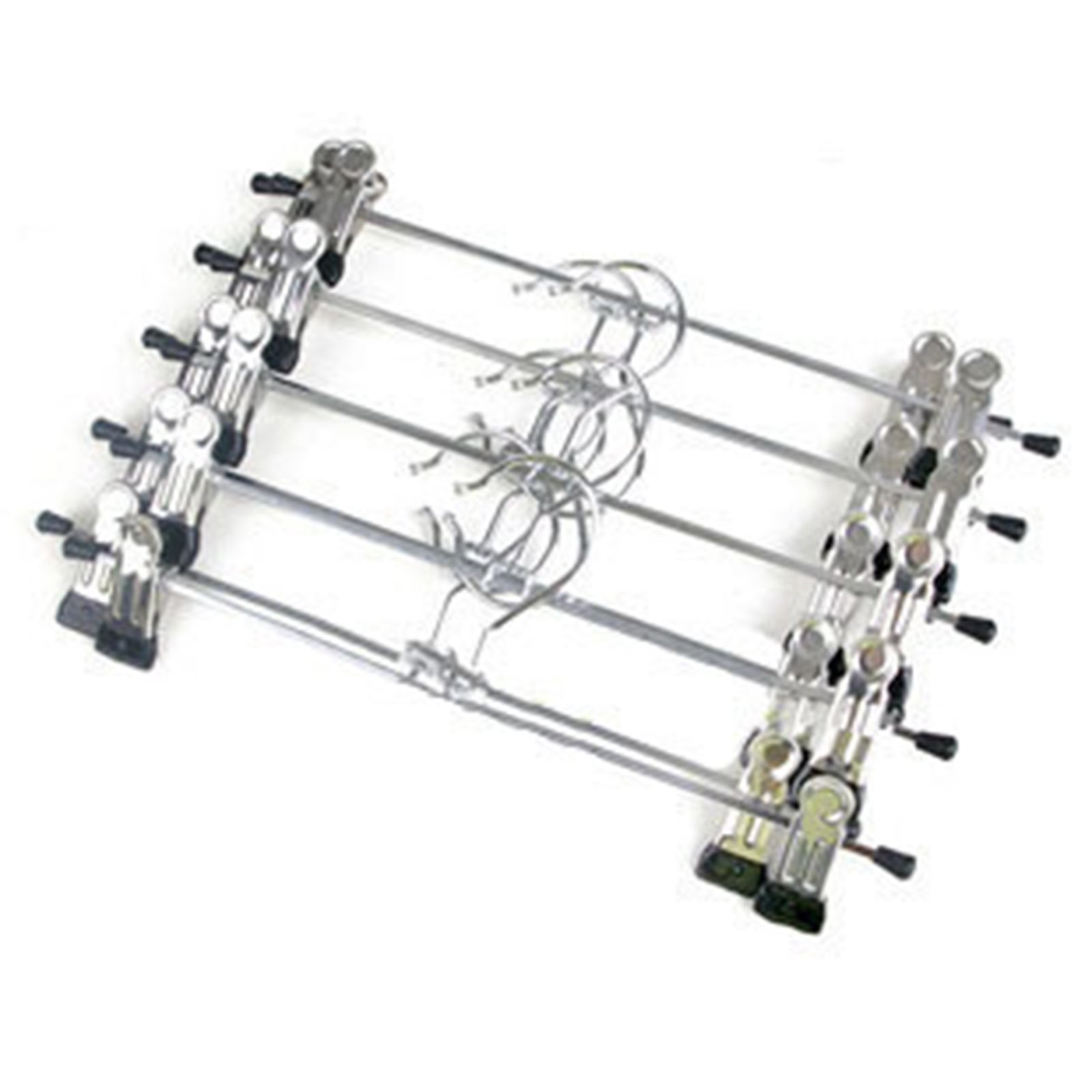 Niulab Grucce per pantaloni in metallo, 30 cm, 10 grucce con clip antiscivolo, resistenti alla ruggine, per pantaloni, pantaloncini, gonne, calze, biancheria intima (bianco