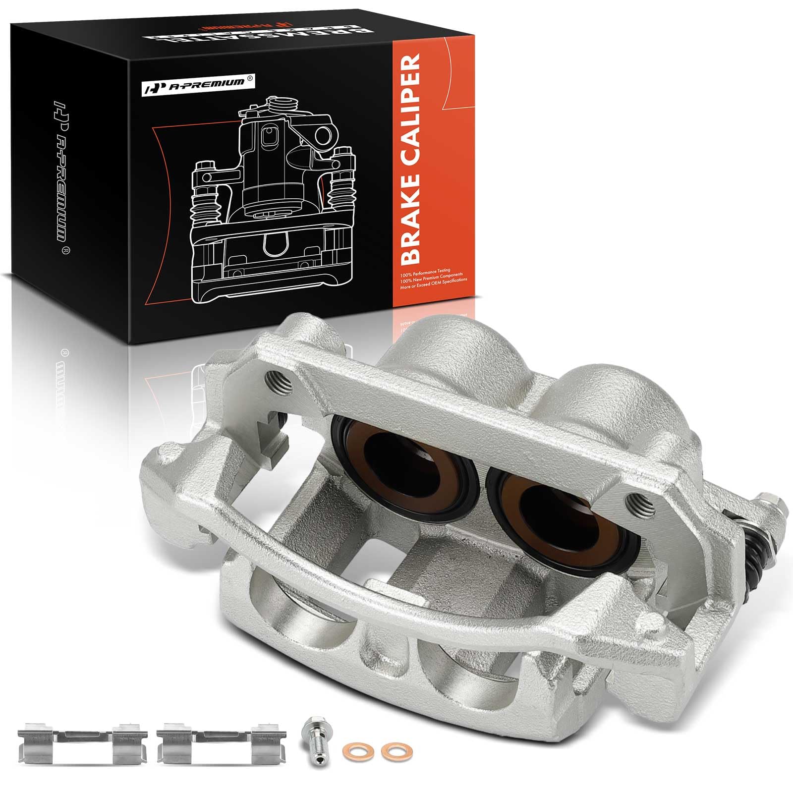 Pair Of Front Disc Brake Calipers With Brackets – Fits 2003-2004 Dodge Dakota (Part #5093388AA)