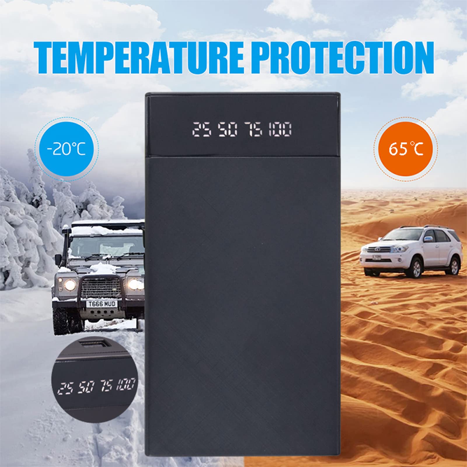 Avviatore di Emergenza per Batteria per Auto Alimentatore Portatile per Avviamento di Emergenza Alimentatore Mobile 12V Tesoro di Ricarica Multifunzione per Batteria di Accensione per Auto