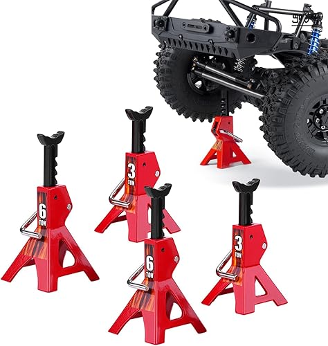 Cocoarm Soporte para gato de metal, 6 toneladas y 3 toneladas de control remoto, adecuado para D90 Axial Wraith SCX10 escala 1/10 RC Crawler Car,