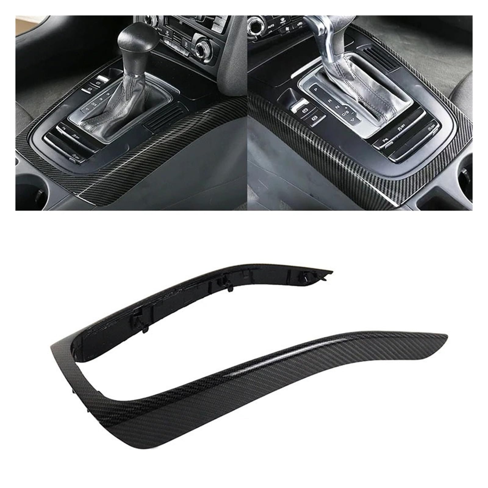 Cornice Per Cambio Auto In ABS Con Look Carbonio – Compatibile Con Audi A4 B8 E A5 2009-2016, Decoro Interno