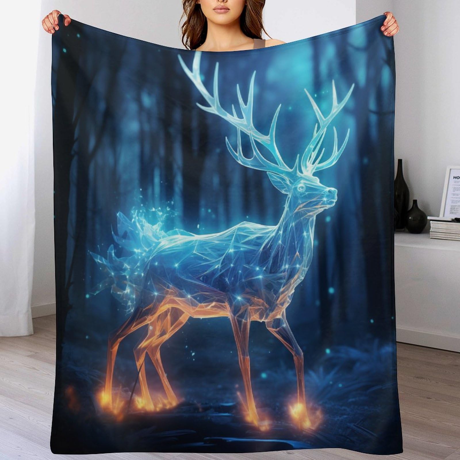 Couverture polaire confortable Starlight cerf pour des soirées cocooning