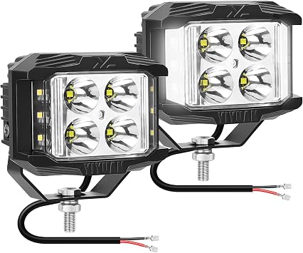 PICAA 2pcs 4 Inch 35W Car LED Work Light Bar, 6000K White 12V 24V