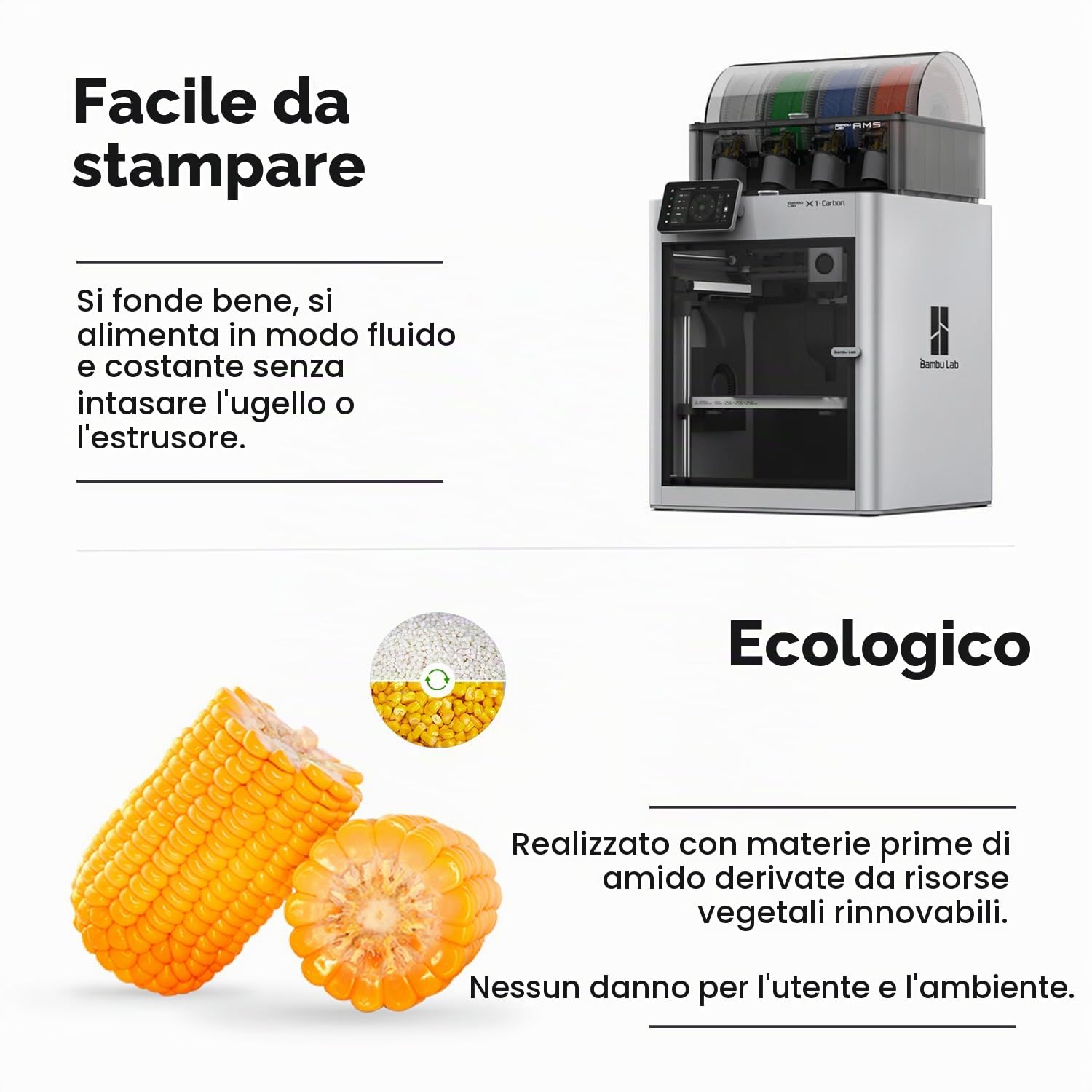 eSUN PLA+ filamento 1,75 mm, 4kg Ciano Giallo Bianco Magenta | Migliore tenacità e precisione +/- 0,03 mm. Più resistente del PLA standard. Ottima adesione per stampante 3D.