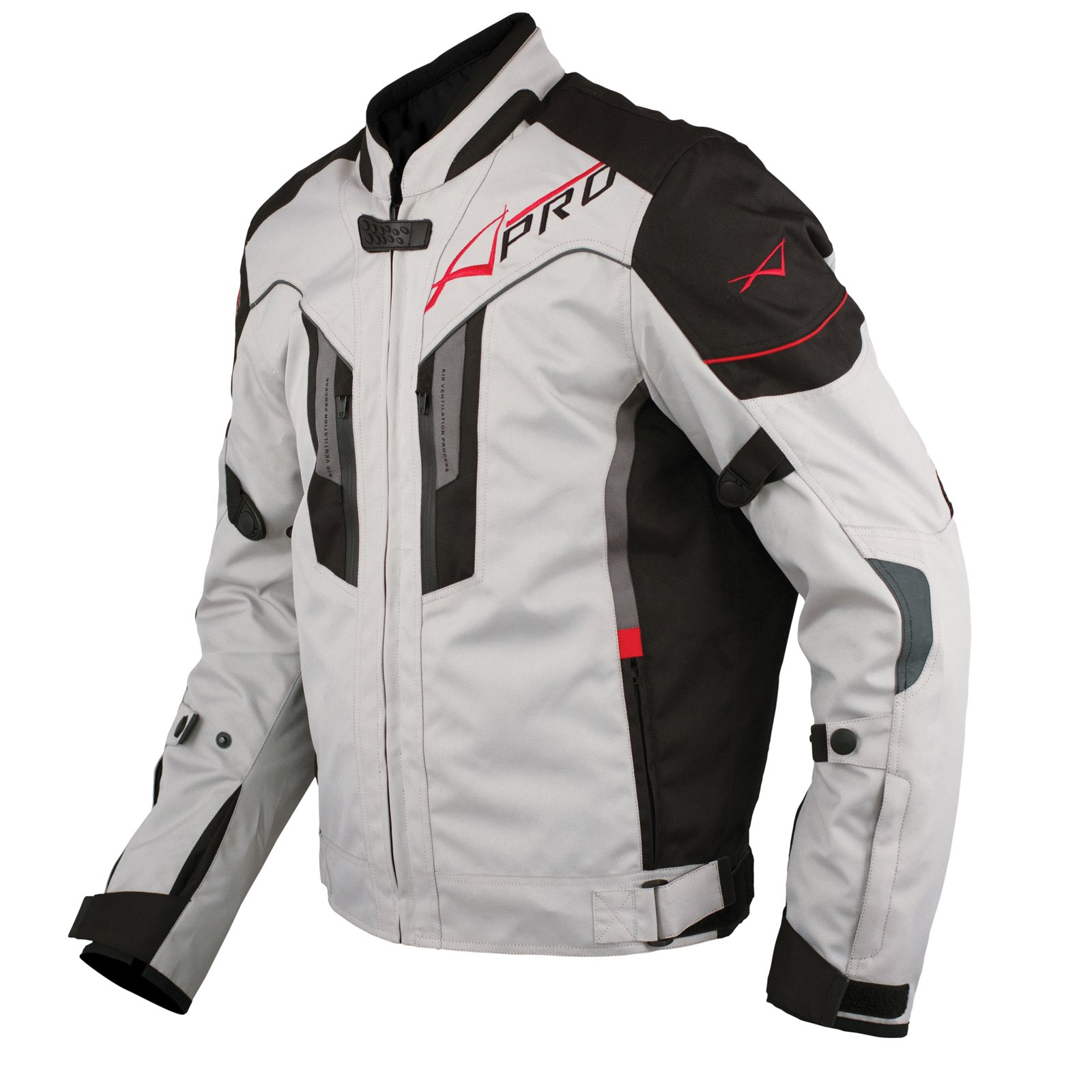 A-Pro Textil Motorrad Jacke Wasserdichte CE Protektoren Reflektirende Grau 2X