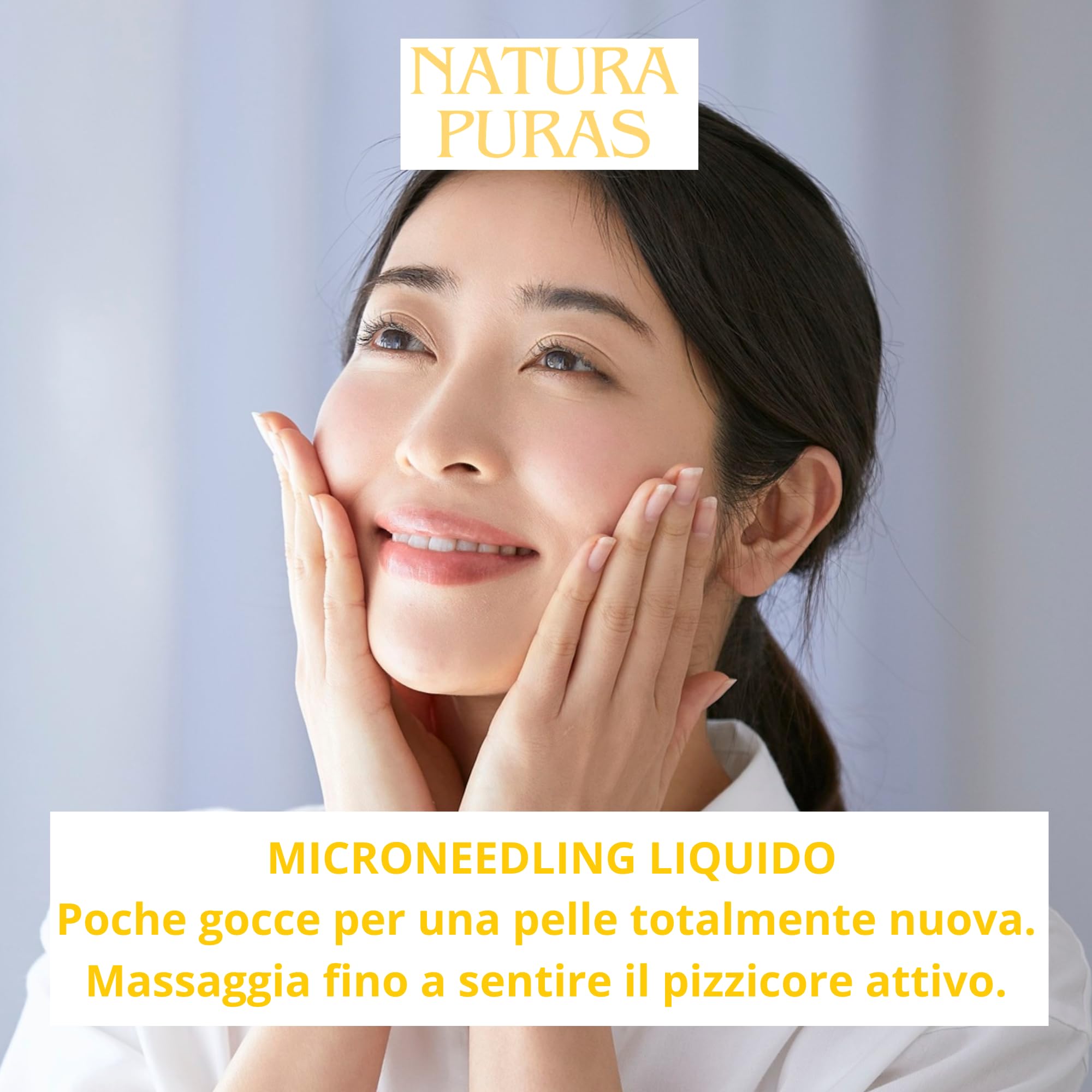 Siero Viso con Microaghi Coreano Antirughe 20ml NaturaPuras | Microneedling Liquido