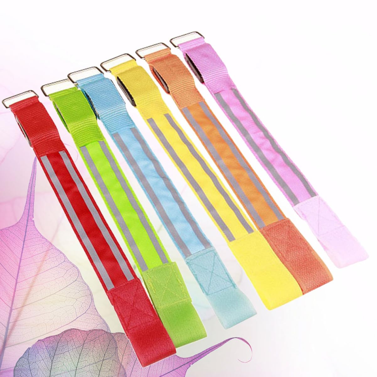 YARNOW Équipement De Course De Nuit en Nylon Ceinture Réfléchissante Bracelets Réfléchissants Bracelet À Claquettes LED Tissu Et