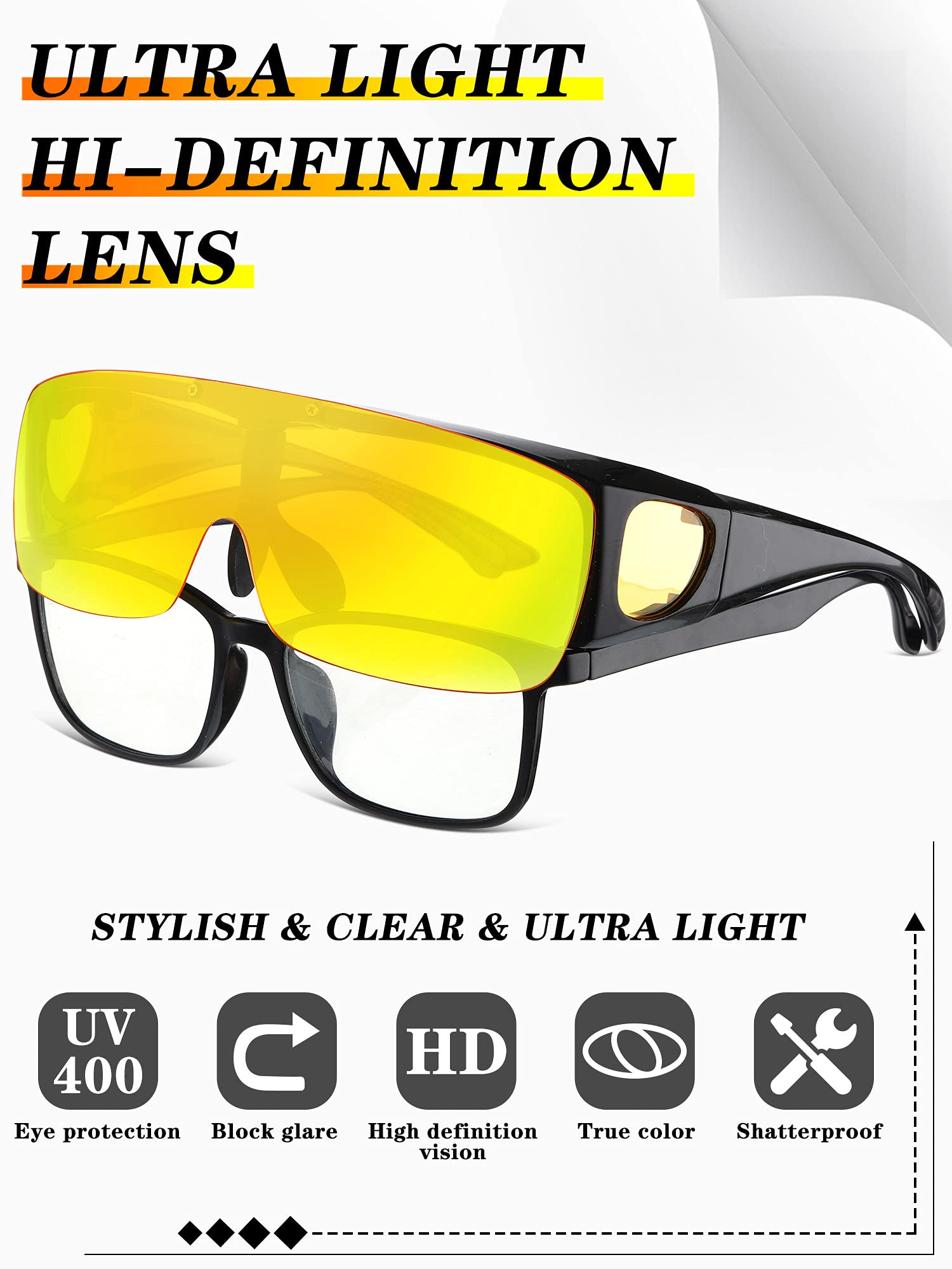 Gafas de sol deportivas polarizadas para hombres y mujeres, protección UV, para conducir, pesca, 3 unidades, Colores Variados 3