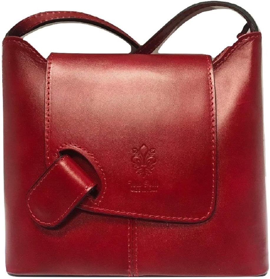 Isabella Crossbody Bag – Small to Medium Structured Italian Leather Purse with Adjustable Strap & Zipper Pockets