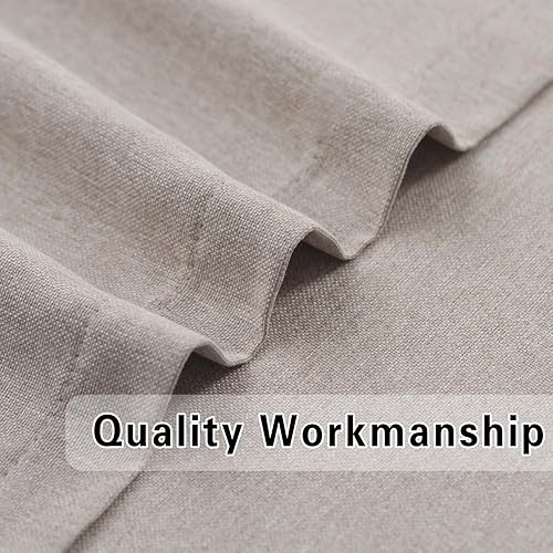 Miniatura 4 de 2 cortinas de lino beige texturizadas para sala de estar, 18 pulgadas de largo, para cocina, cortas, pequeñas, pequeñas, para caravana, para baño,